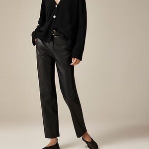 J.Crew Kate Straight Leg Faux Leather Pants Size 2